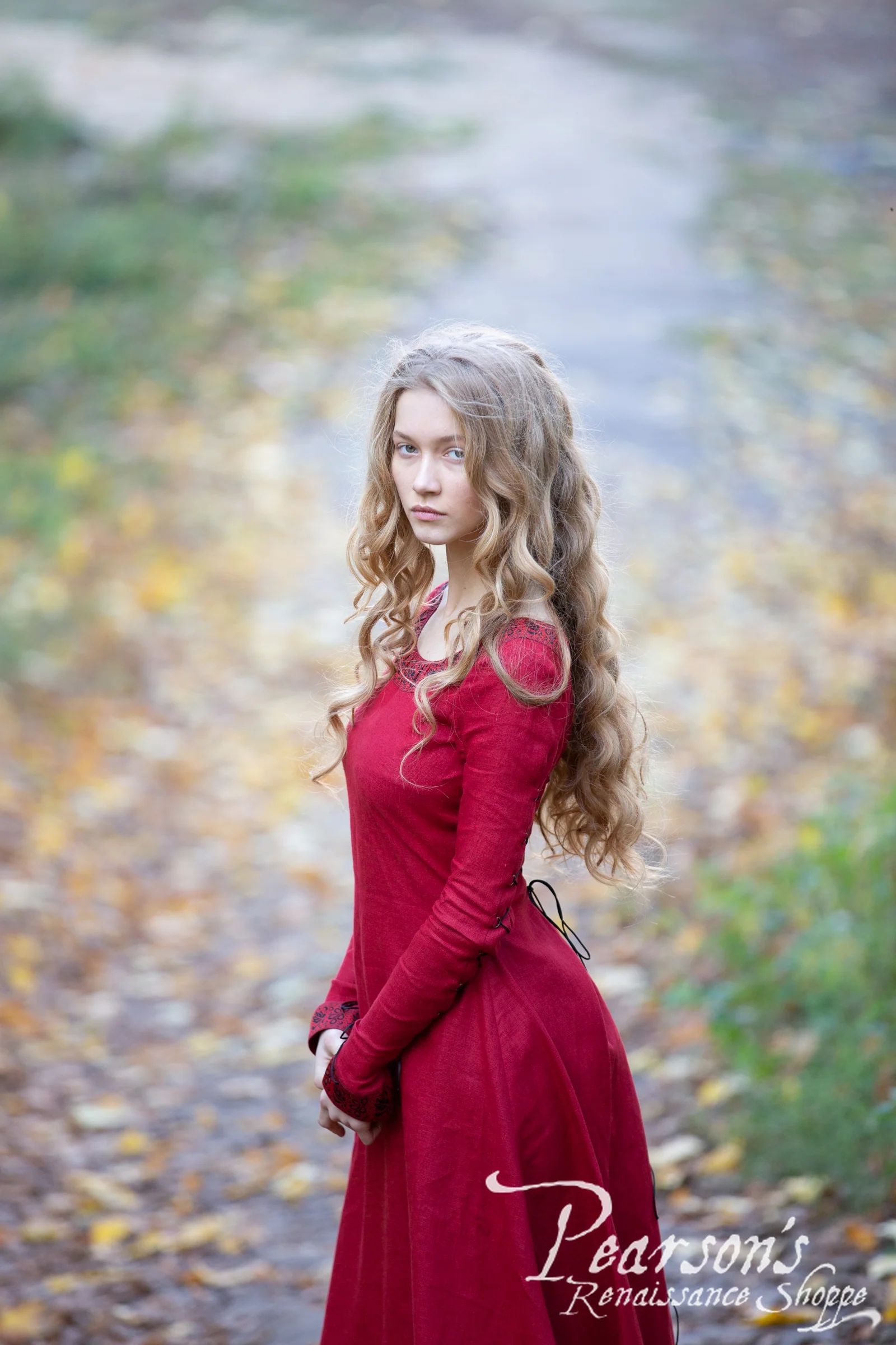 Autumn Princess Linen Dress - Image 12