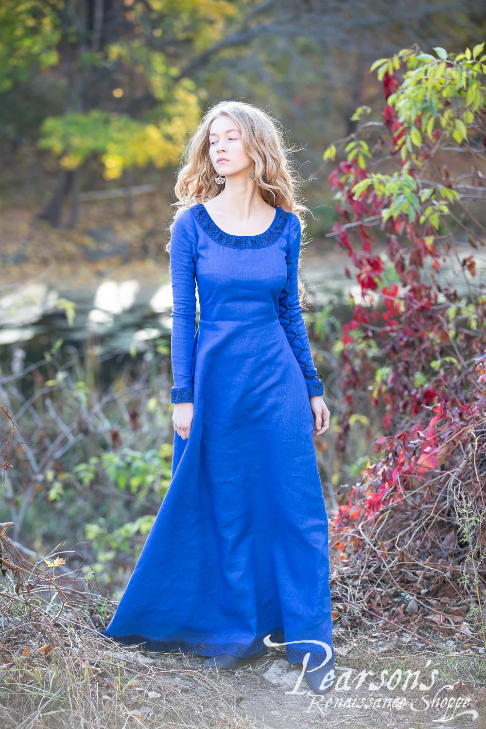 Autumn Princess Linen Dress - Image 14