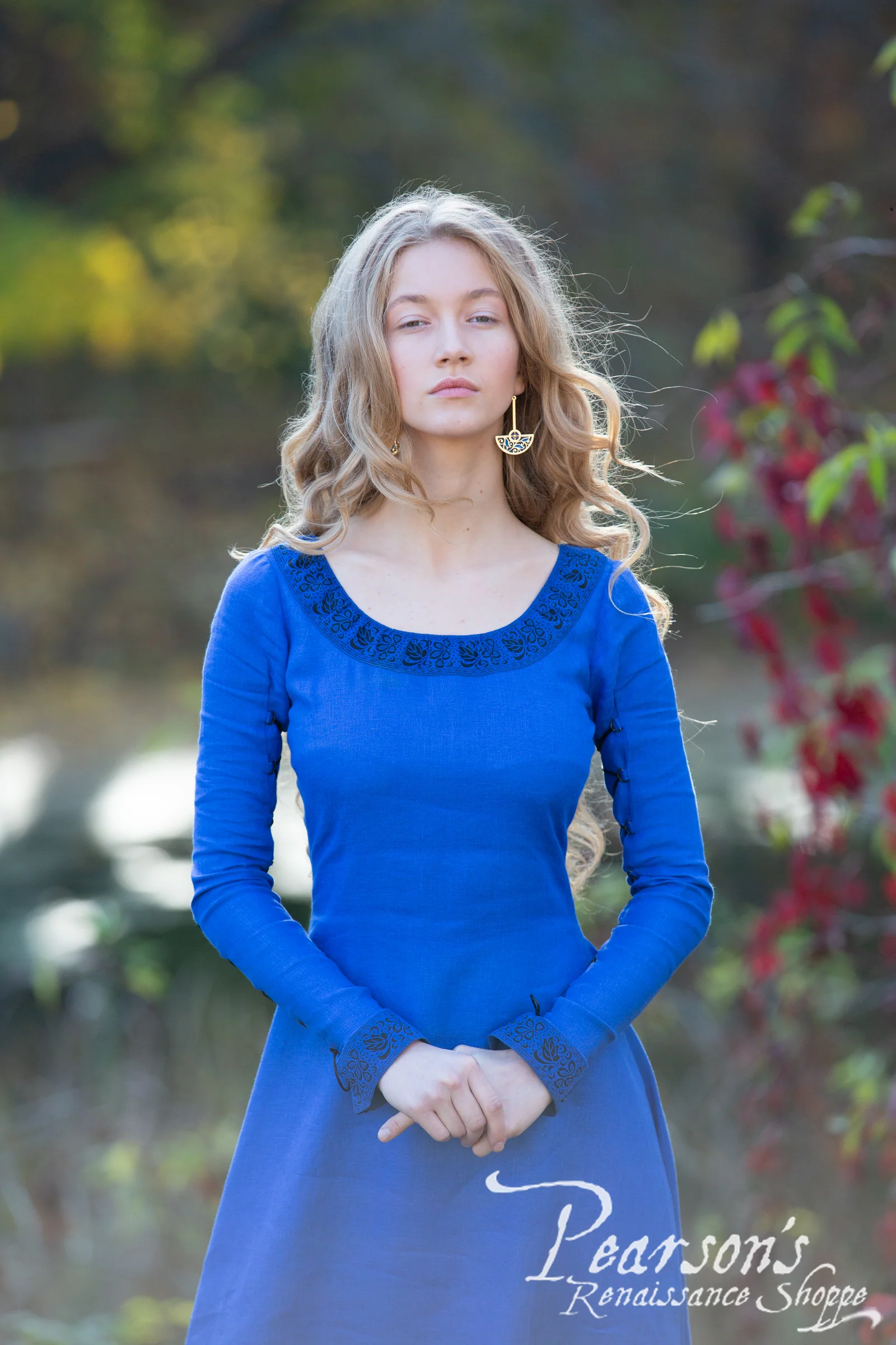 Autumn Princess Linen Dress - Image 15