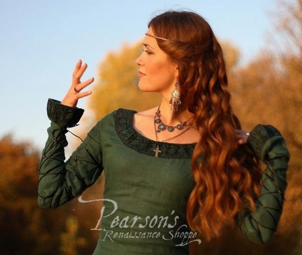 Autumn Princess Linen Dress - Image 3