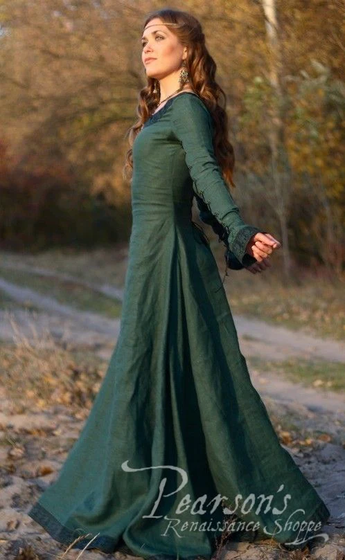 Autumn Princess Linen Dress - Image 6