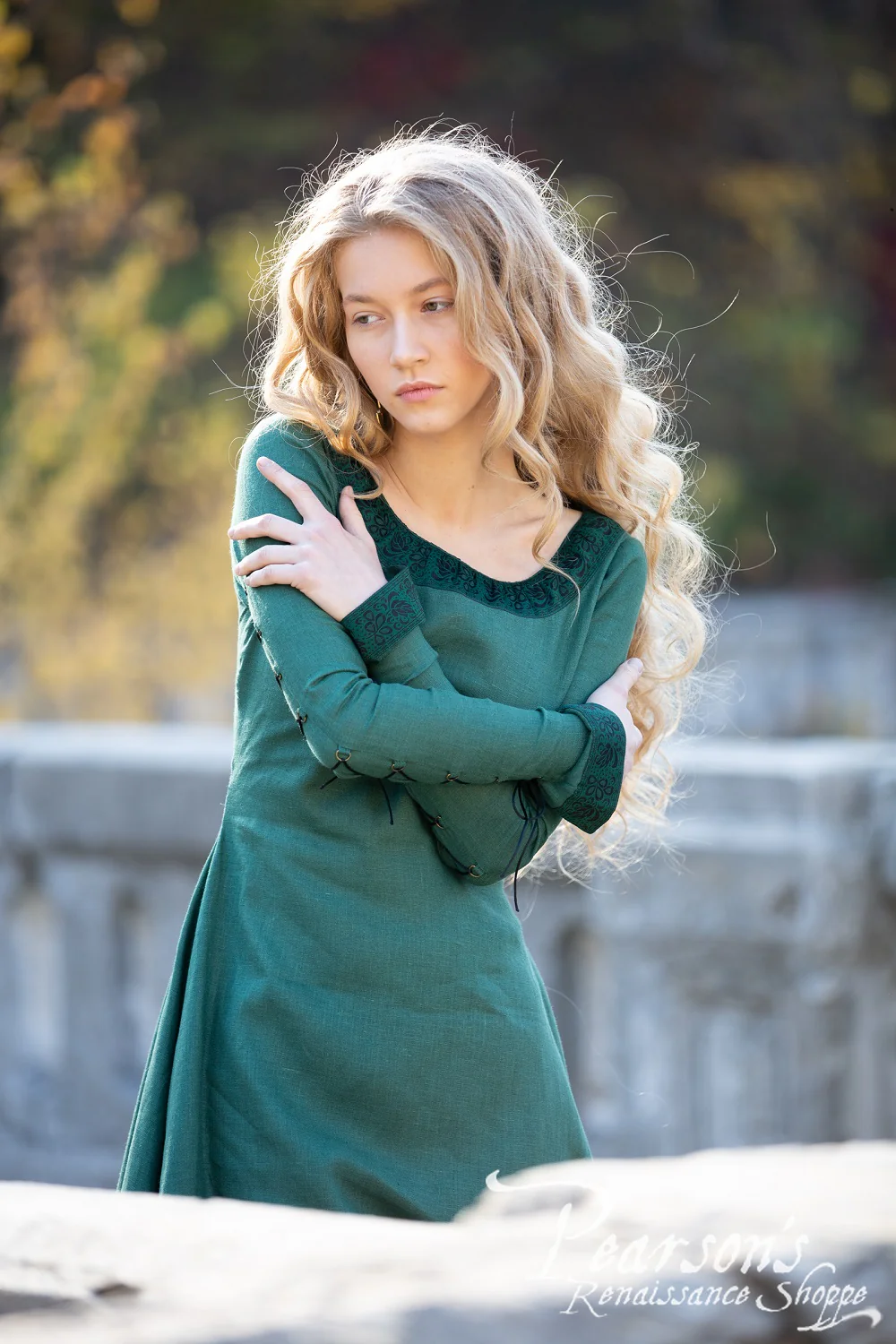 Autumn Princess Linen Dress - Image 7