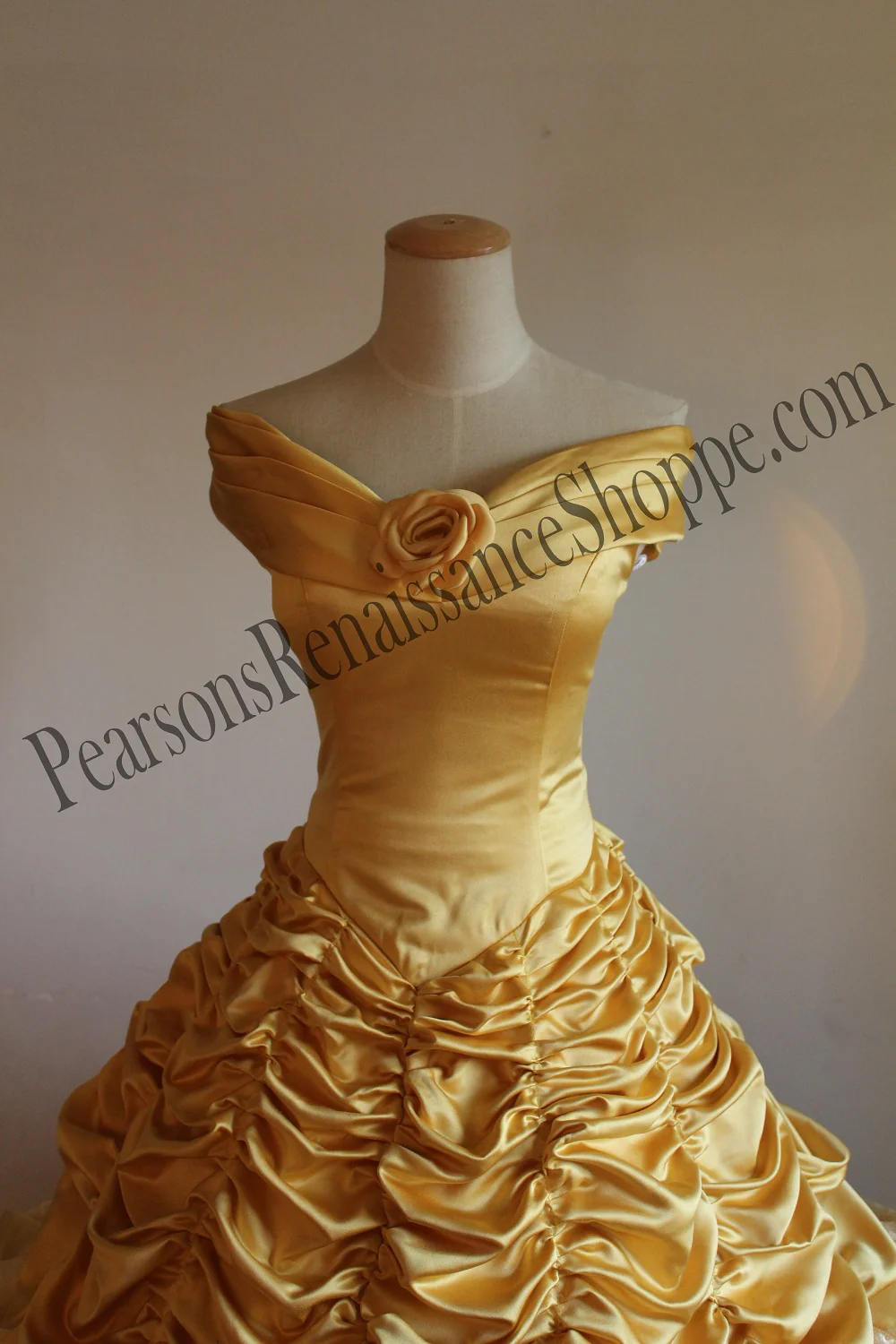 Beauty And Beast Belle two Piece Set Brocade Ruffle Cosplay Costume - Image 3