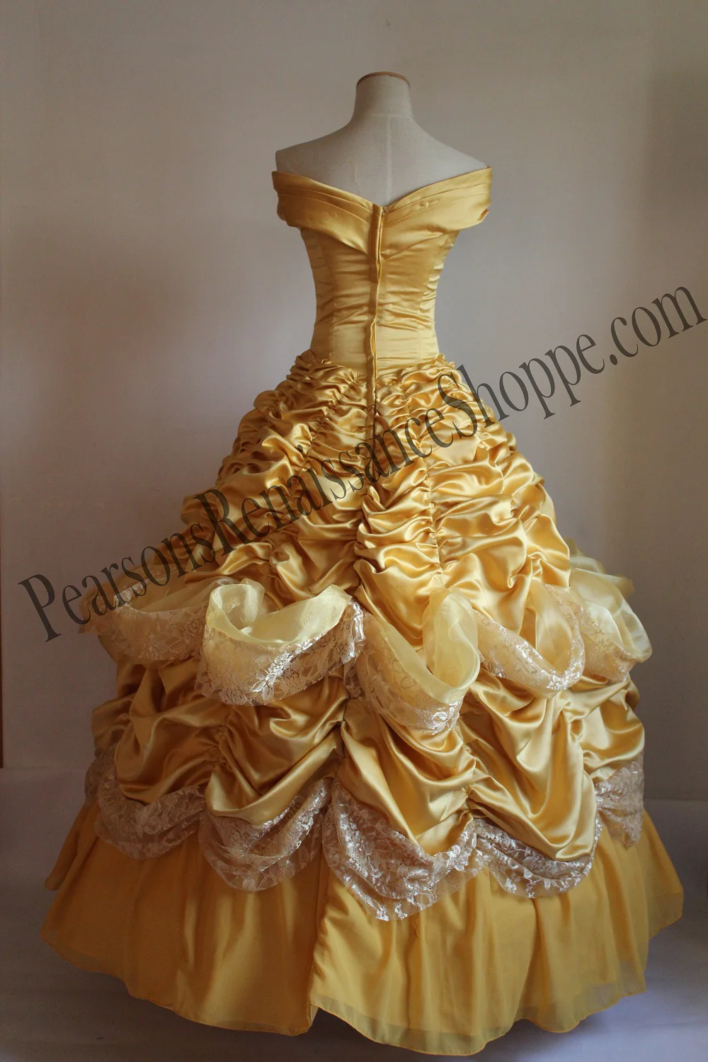Beauty And Beast Belle two Piece Set Brocade Ruffle Cosplay Costume - Image 4