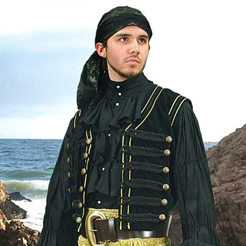 Black Pirate Vest - Image 3