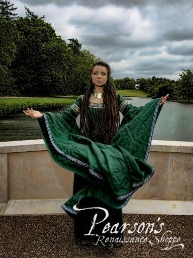 Lady of the Lake Dress with Medieval Suede Corset - Image 9