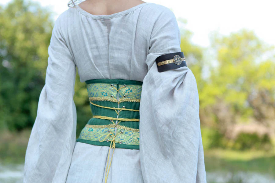 Leather & Brass Bicep Bracelet - Image 4