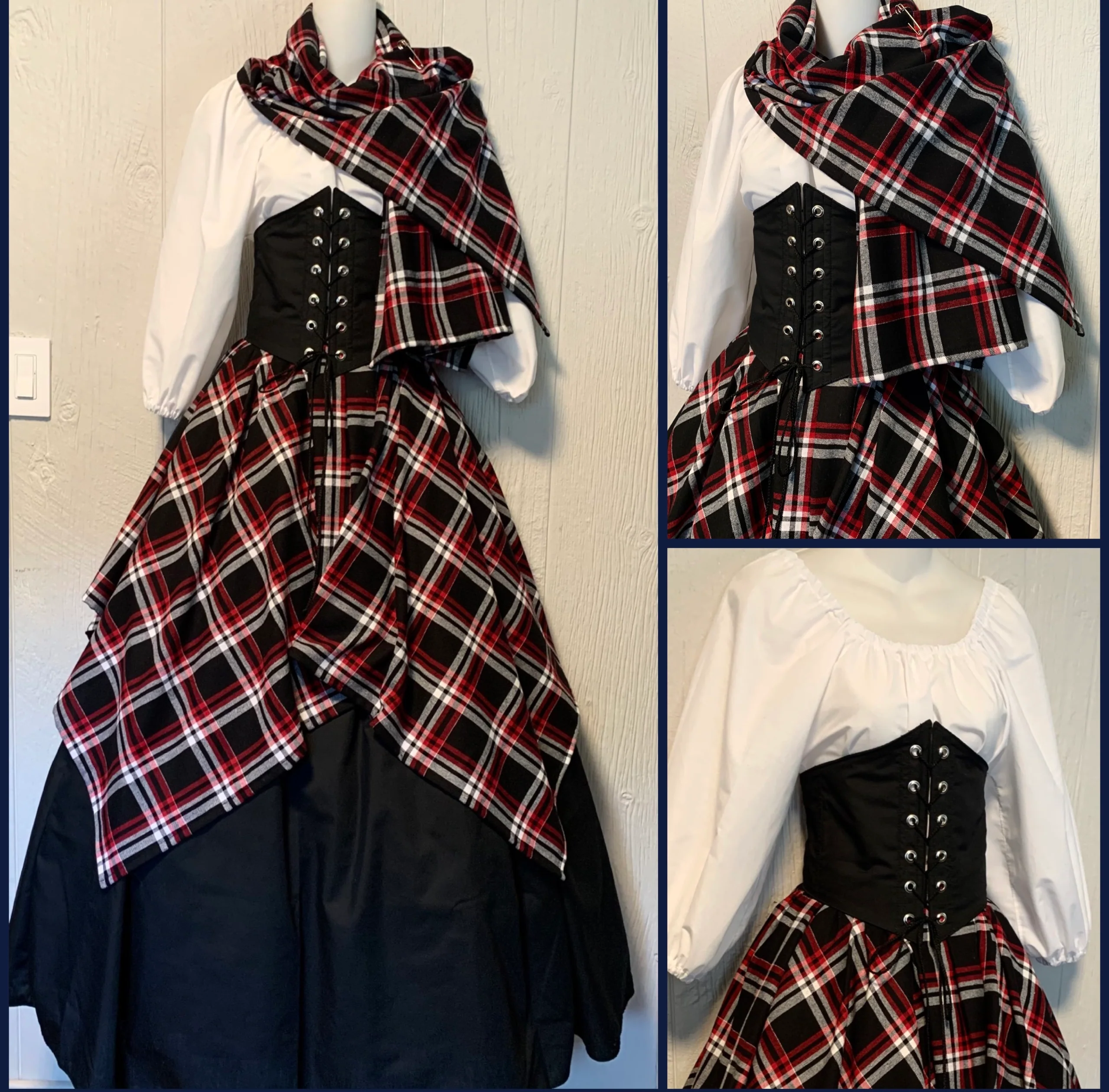 Plaid Fantasy Cincher Set - Image 3