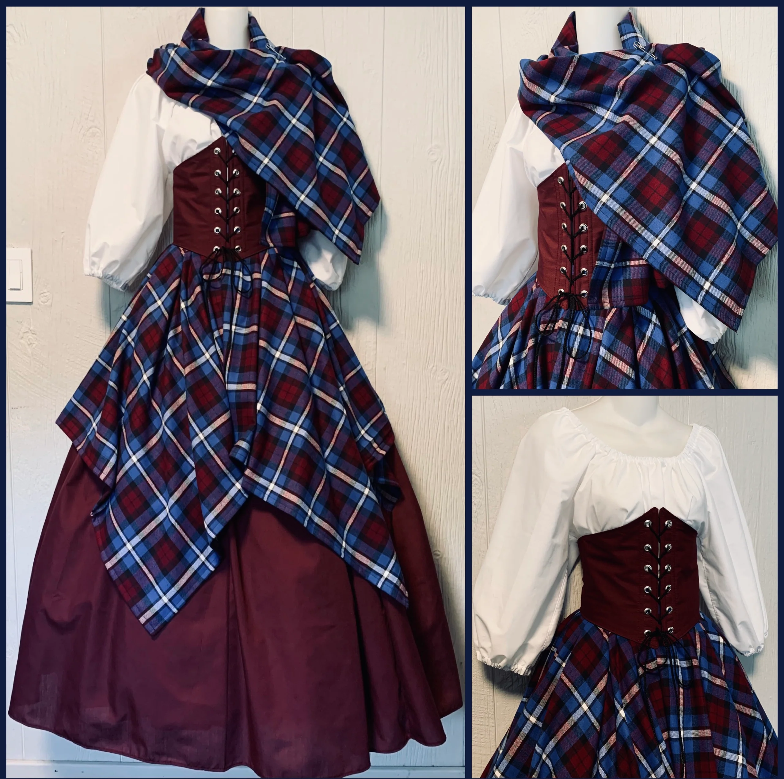 Plaid Fantasy Cincher Set - Image 4