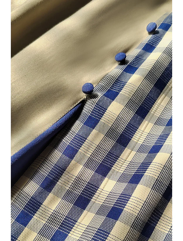 Plaid High Waist Flared Maxi Skirt - Image 7