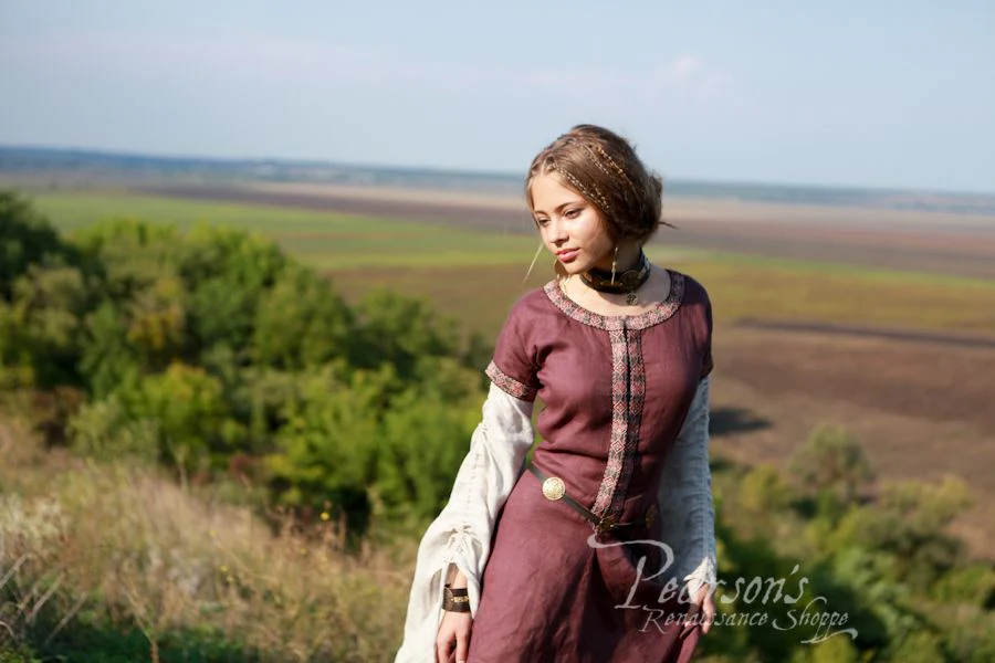 Flax Linen Medieval Dress - The Archeress - Image 3