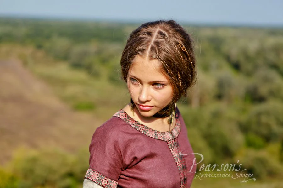 Flax Linen Medieval Dress - The Archeress - Image 5