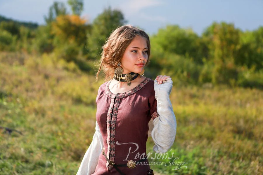 Flax Linen Medieval Dress - The Archeress - Image 6